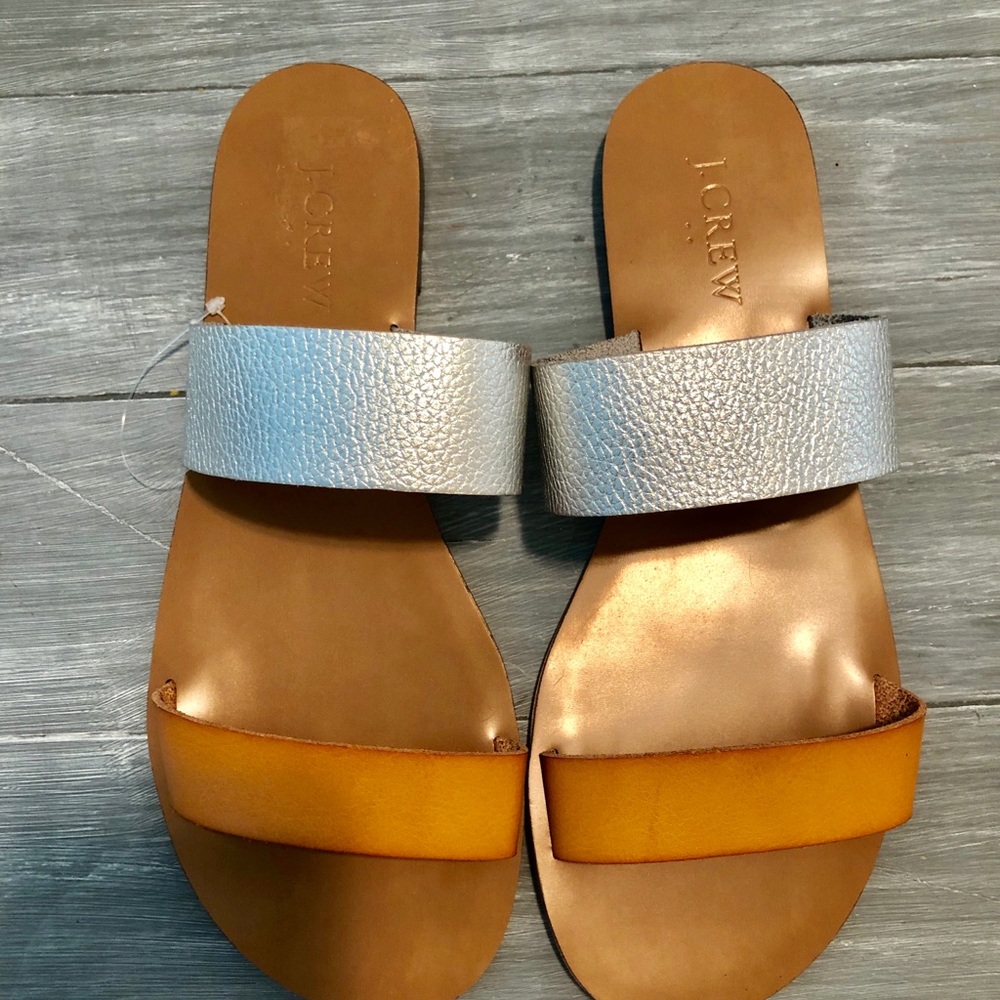 Last 2 Pairs New J Crew Sandals Two Tone - Picture 5 of 5